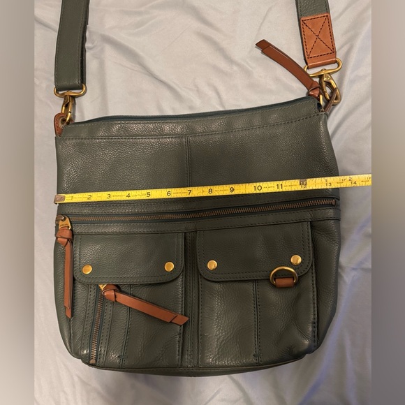 Fossil Dark Green Leather Crossbody Bag - Picture 14 of 16